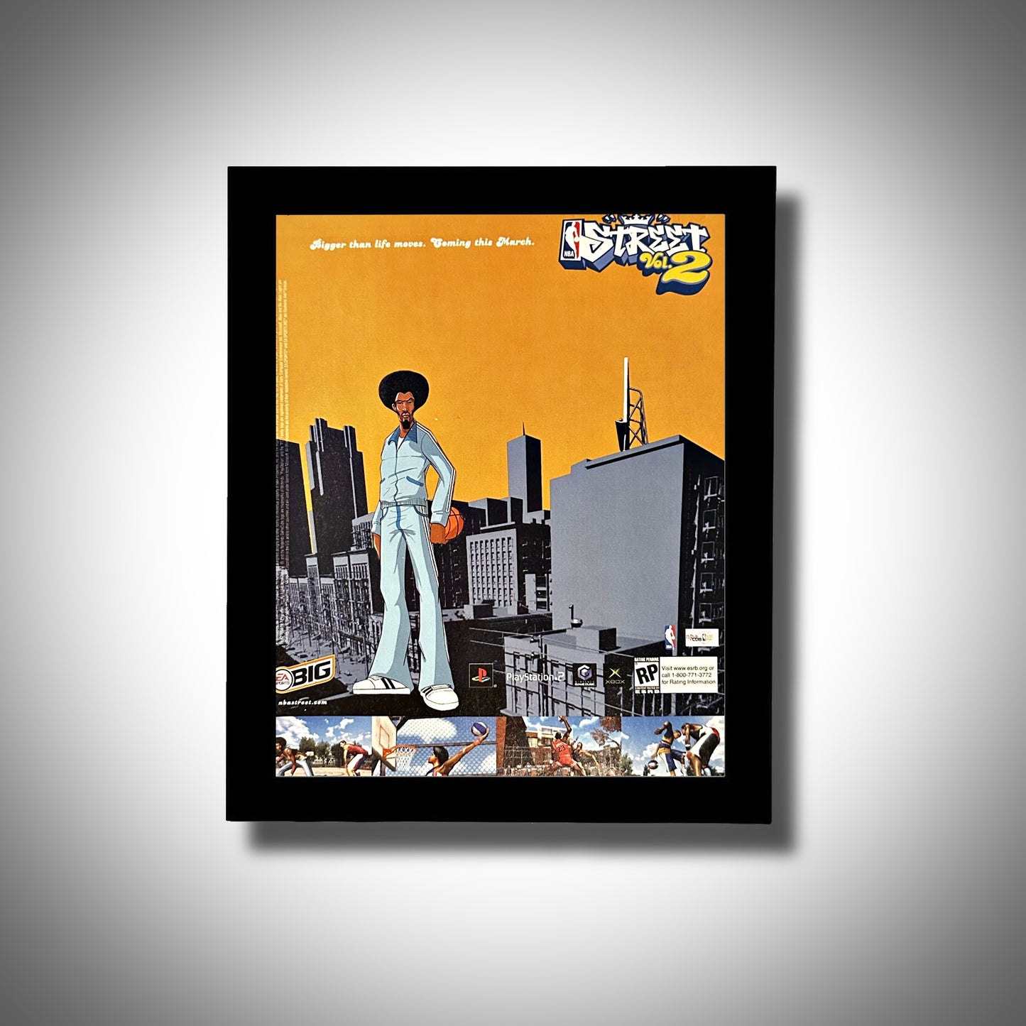 2003 NBA Street Vol 2 VINTAGE Framed Original Ad Poster
