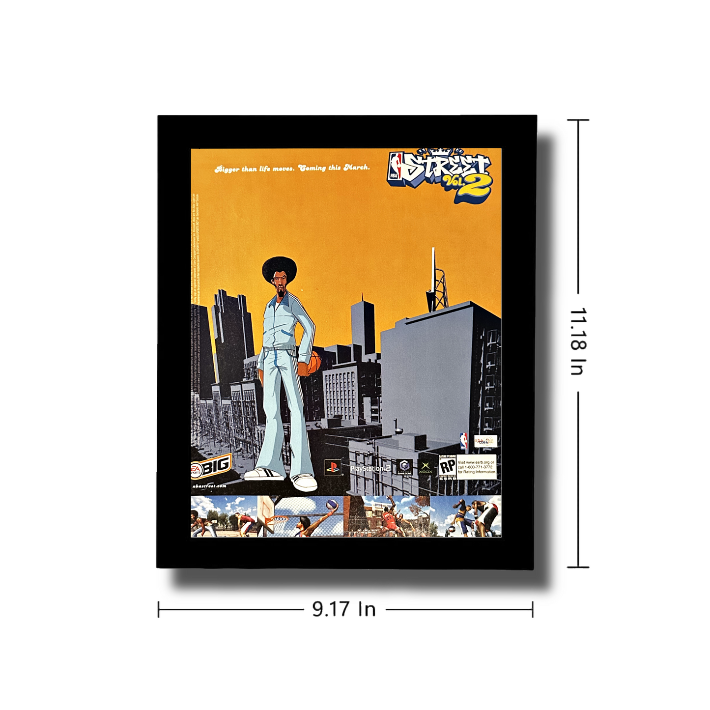2003 NBA Street Vol 2 VINTAGE Framed Original Ad Poster