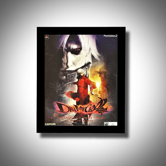 2003 Devil May Cry 2 VINTAGE Original Framed Ad Poster