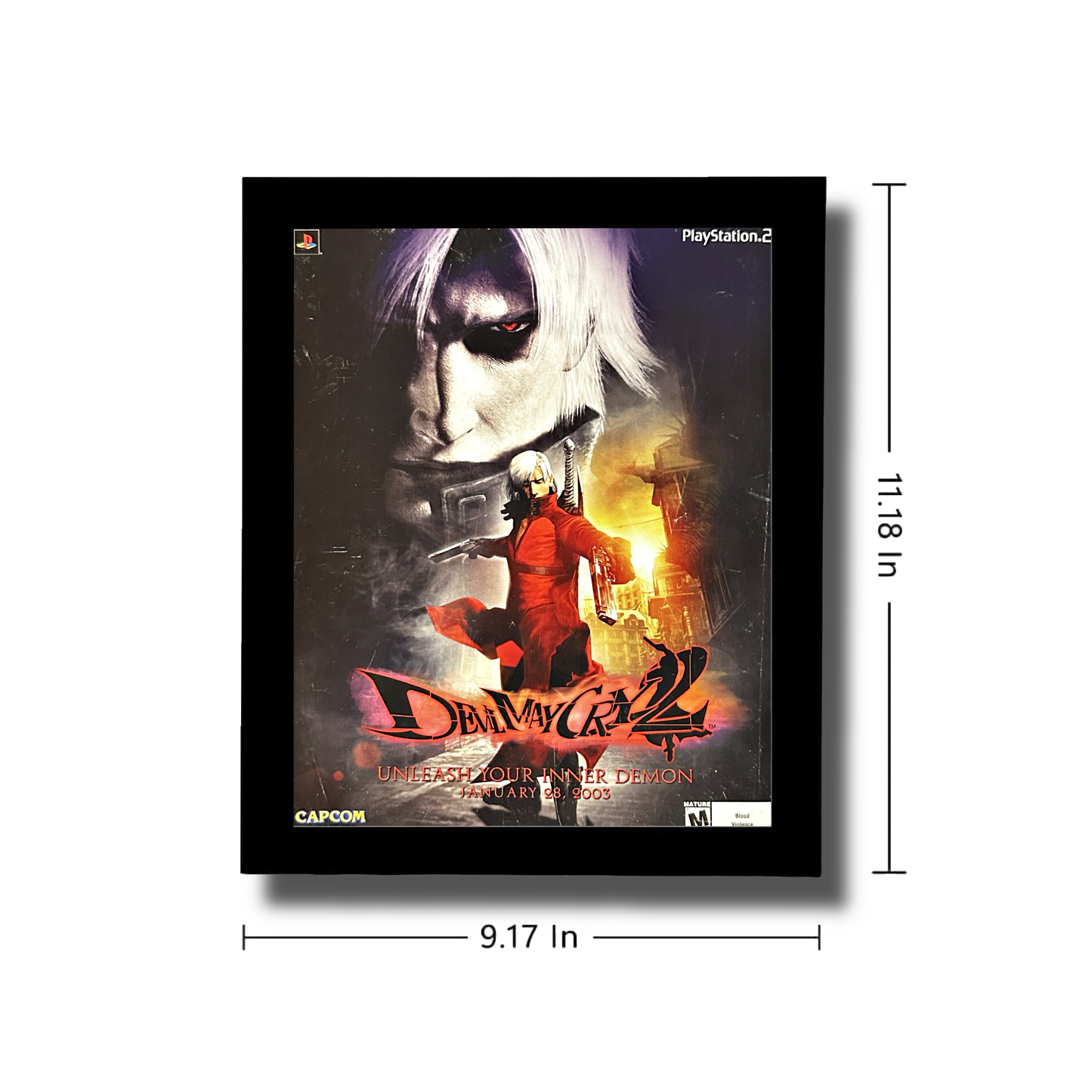 2003 Devil May Cry 2 VINTAGE Original Framed Ad Poster