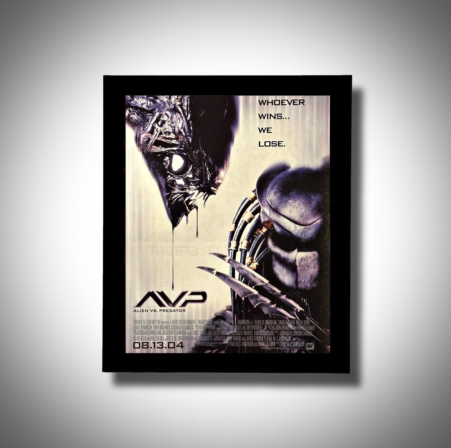 2004 Aliens vs Predator VINTAGE Original Framed Ad Poster