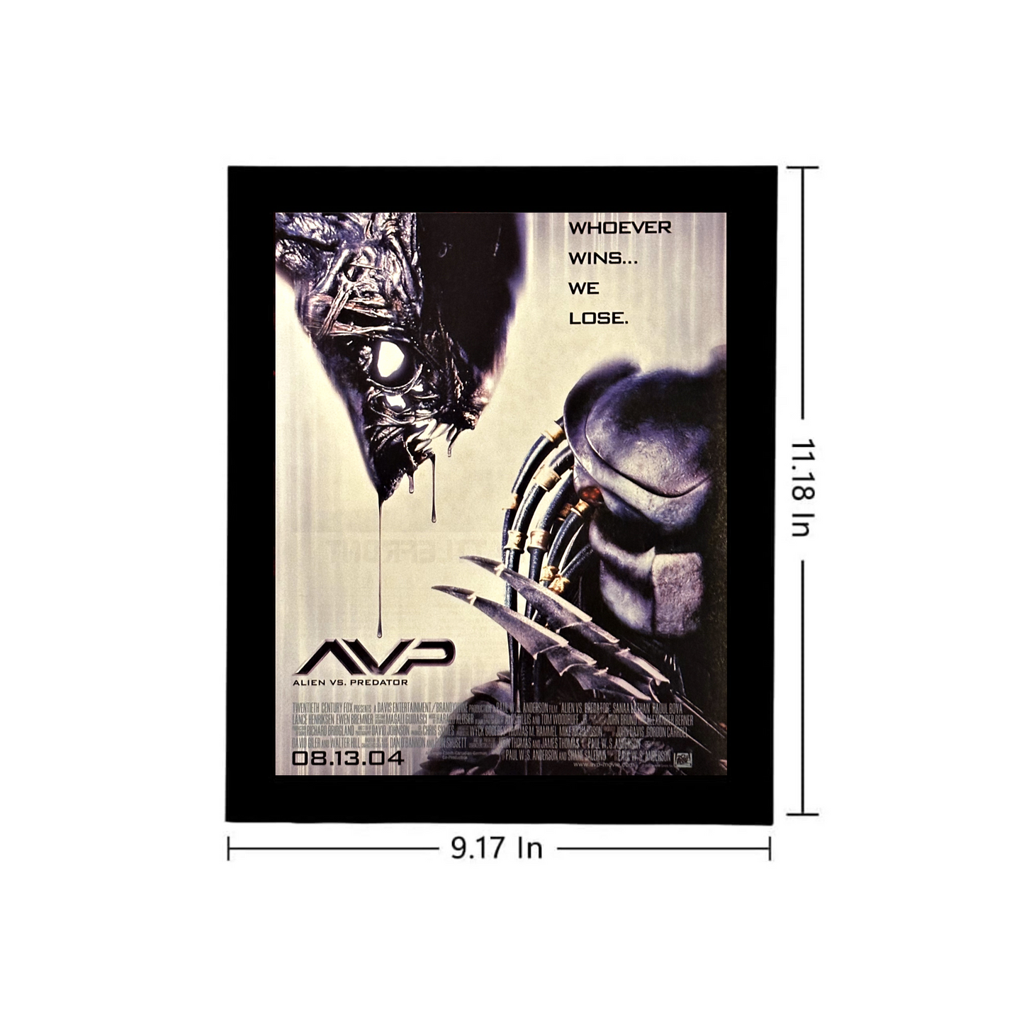 2004 Aliens vs Predator VINTAGE Original Framed Ad Poster